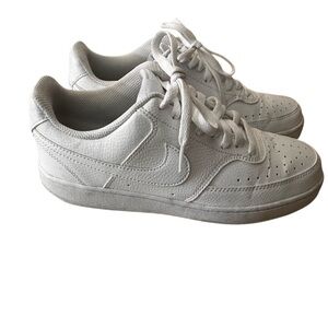 Nike Women's Court Vision Low Next Nature in the "Triple White" colorway size 8